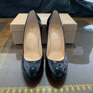 Christian Louboutin Black Heels with Rounded Toe